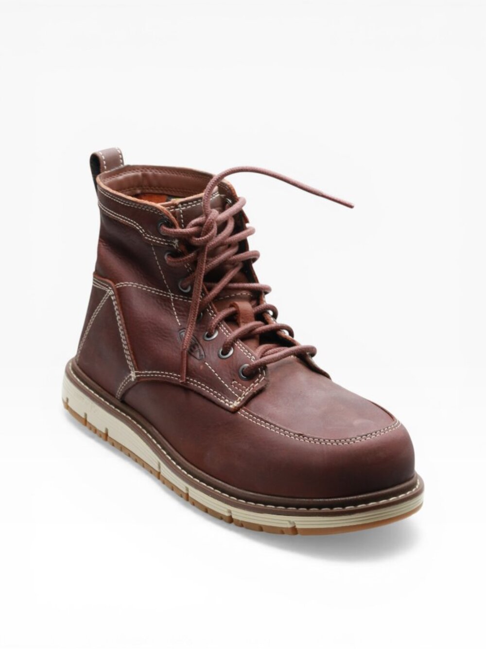 KEEN Utility Men's San Jose 6" Alloy Toe Wedge Work Boots, Gingerbread/Gum, 8.5
